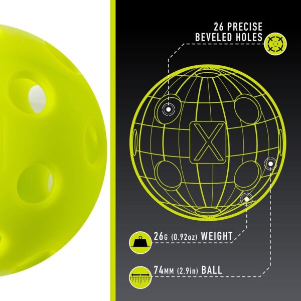 Franklin® X-26 Indoor Pickleballs by Dinkie Pickleball®