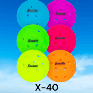 Franklin® X-40 Outdoor Neon Color Pickleballs by Dinkie Pickleball®