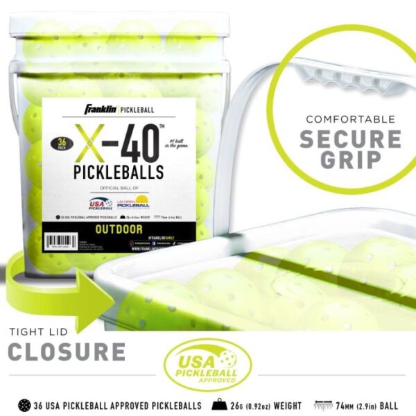 Franklin® X-40 Outdoor Pickleballs by Dinkie Pickleball®