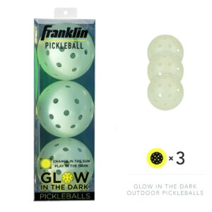 Franklin® Glow in the Dark Pickleballs 3 Pack