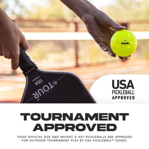 Franklin® X-40 Outdoor Neon Pickleballs by Dinkie Pickleball®