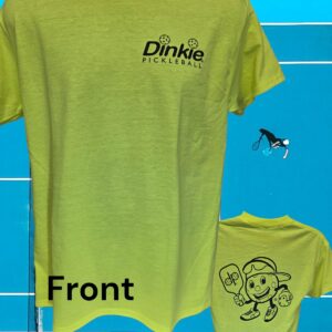 Dinkie® Pickleball logo on soft and quick dry Gildan G800 50/50 T-shirt