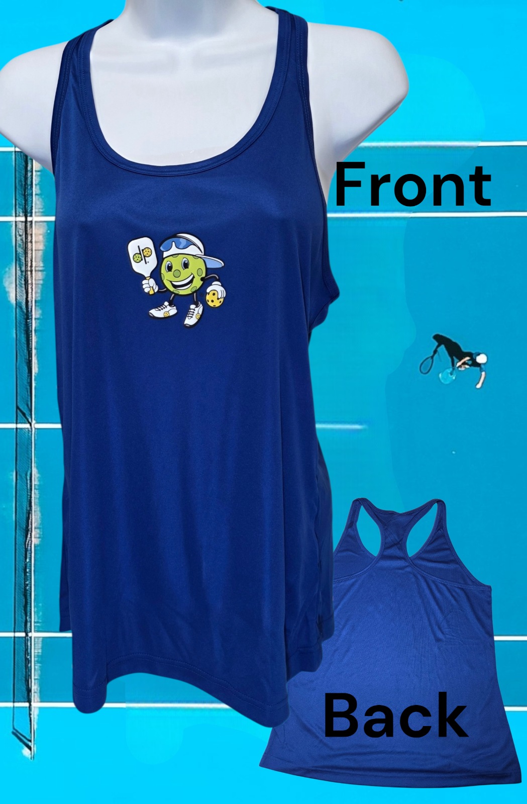 Dinkie Pickleball® Ladies Racerback Tank Top