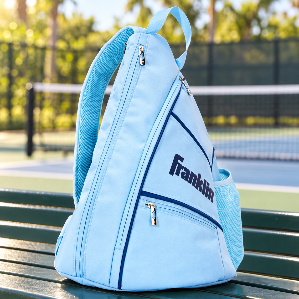 Franklin® Pickleball Sling Bag — Carolina Blue, front view