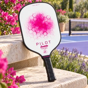Franklin Pilot Series 10mm Fiberglass Pickleball Paddle With MAXGRIT — Pink, front view