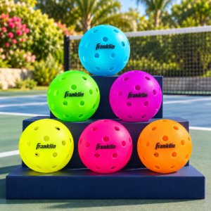 Franklin® X-40 Neon Color Pickleballs 6 Pack — front view