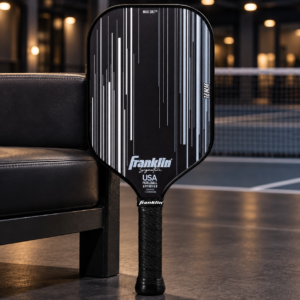Franklin Signature Series 16mm Fiberglass Pickleball Paddle with MaxGrit — 16-black, front view