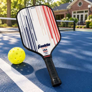Franklin Signature Series 13mm Fiberglass Pickleball Paddle with MaxGrit — 13-white, front view