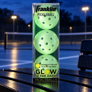 Franklin® X-40 Glow in the Dark Pickleballs 3 Pack — front view