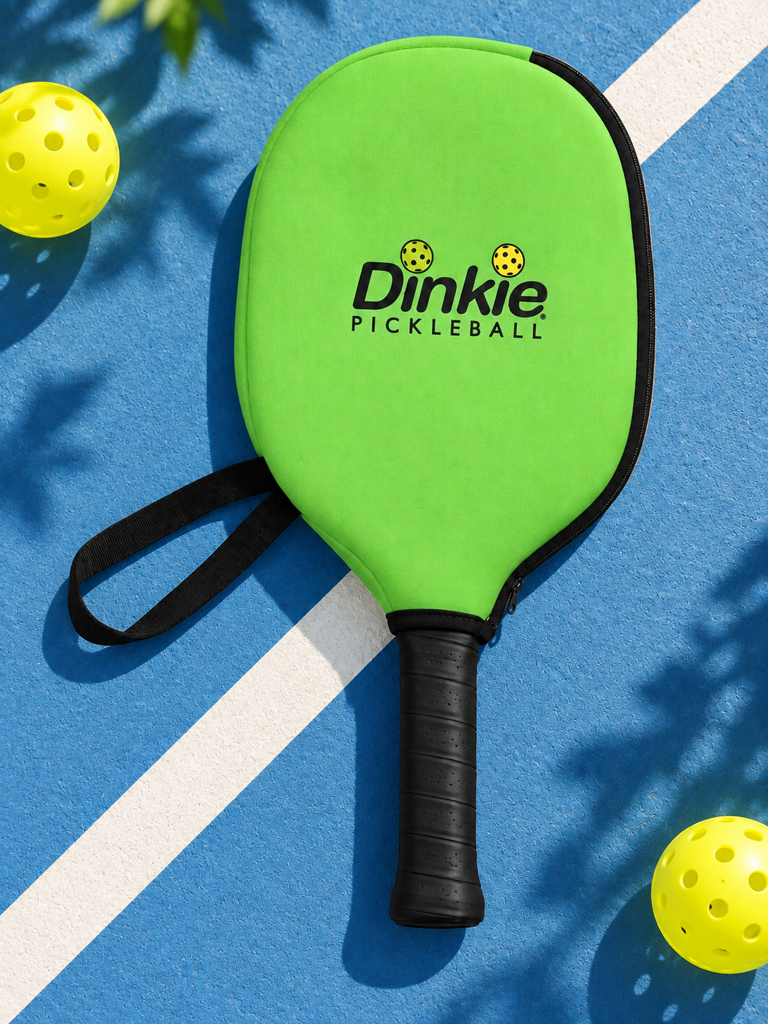 Dinkie® Pickleball Neoprene Paddle Cover — Green, gallery view