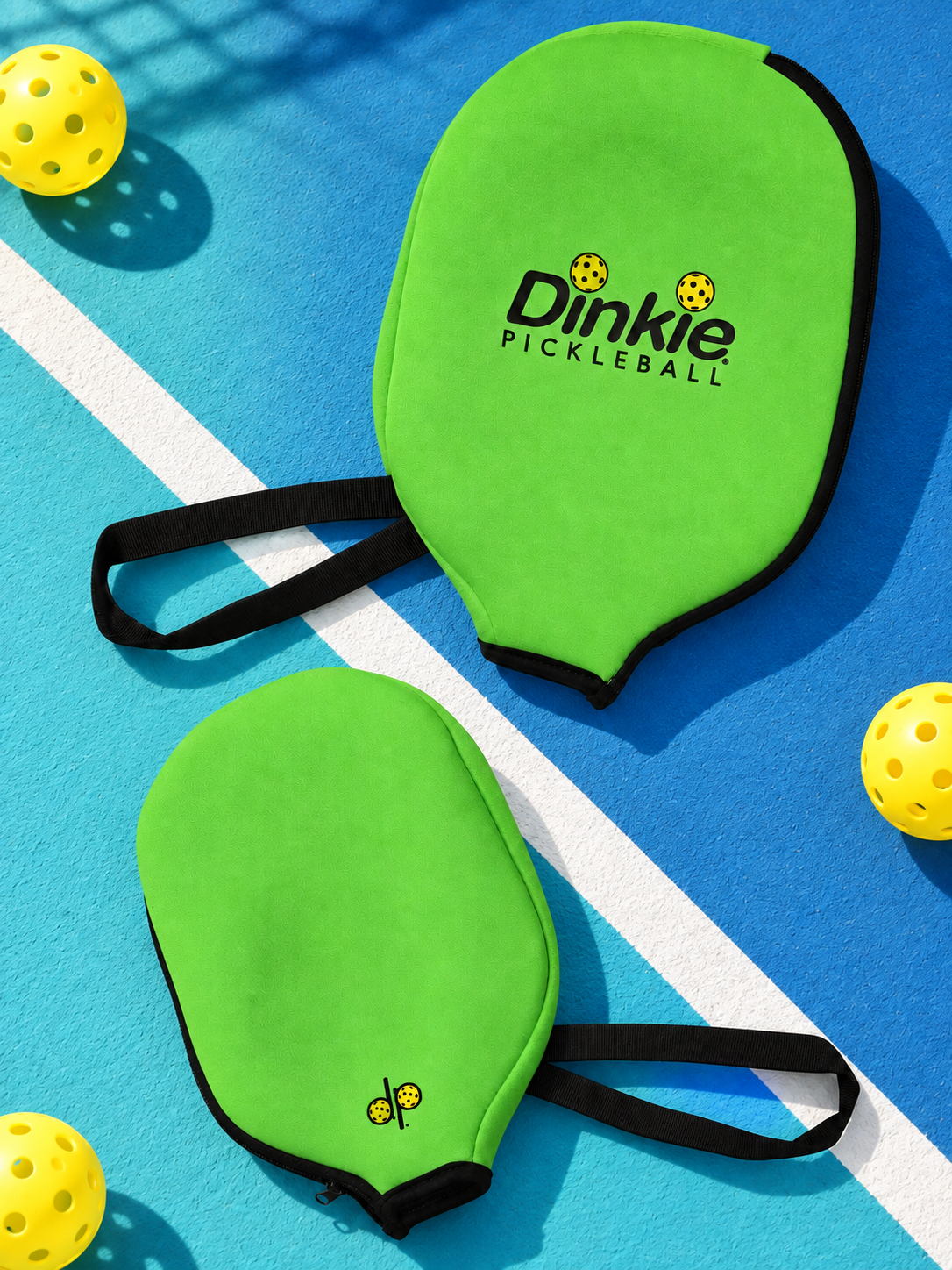Dinkie® Pickleball Neoprene Paddle Cover — Green, gallery view