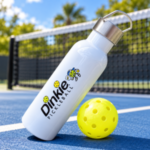 Dinkie® Pickleball Stainless Steel Sport Bottle — front view