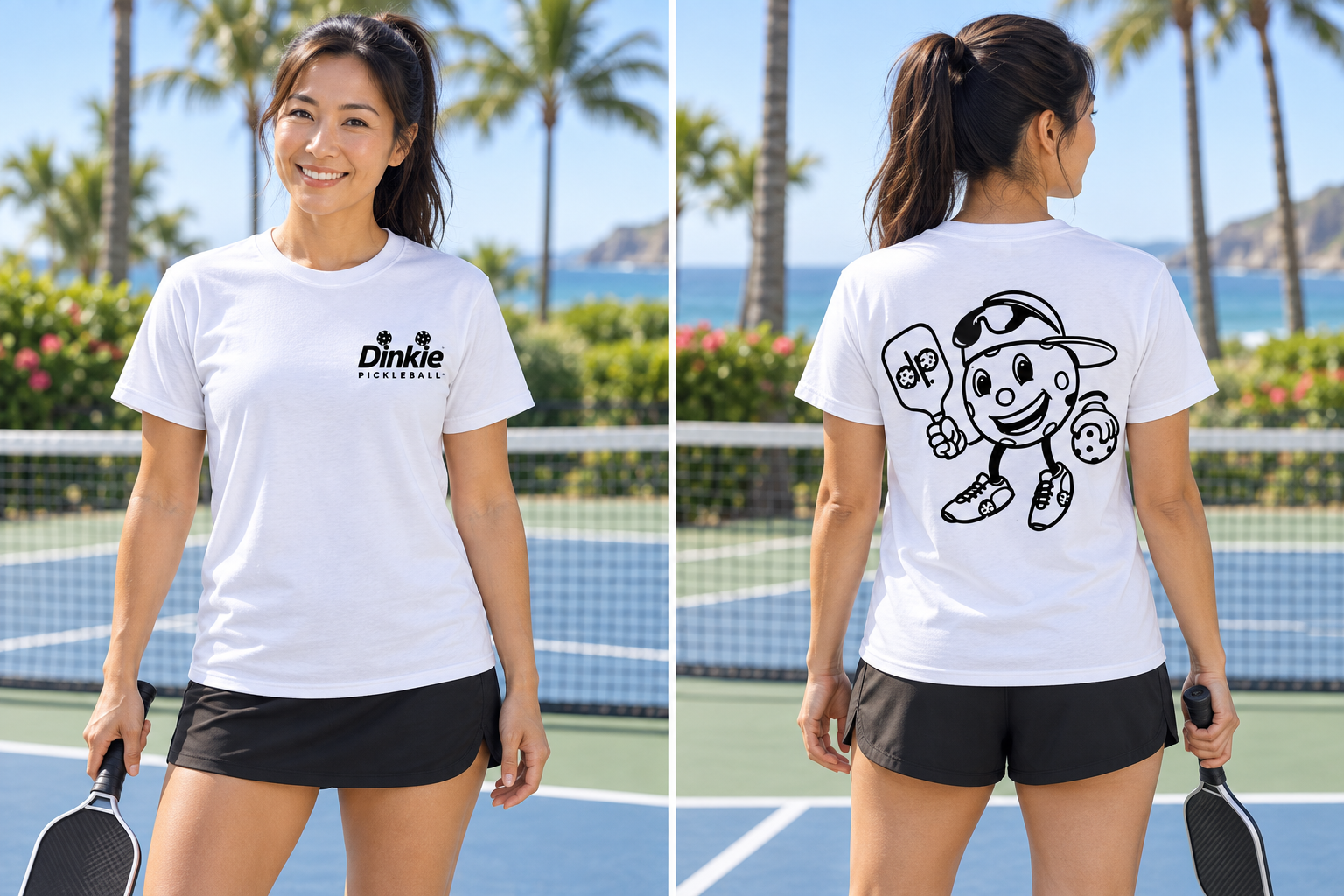 Dinkie® Mascot Pickleball T-Shirt – Soft Comfort, Quick Dry — gallery view