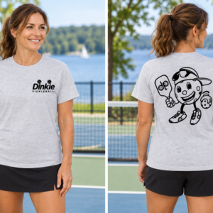 Dinkie® Mascot Pickleball T-Shirt – Soft Comfort, Quick Dry — front view